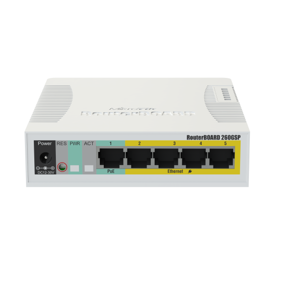 MIKROTIK SMART SWITCH RB260GSP CSS106-1G-4P-1S POE