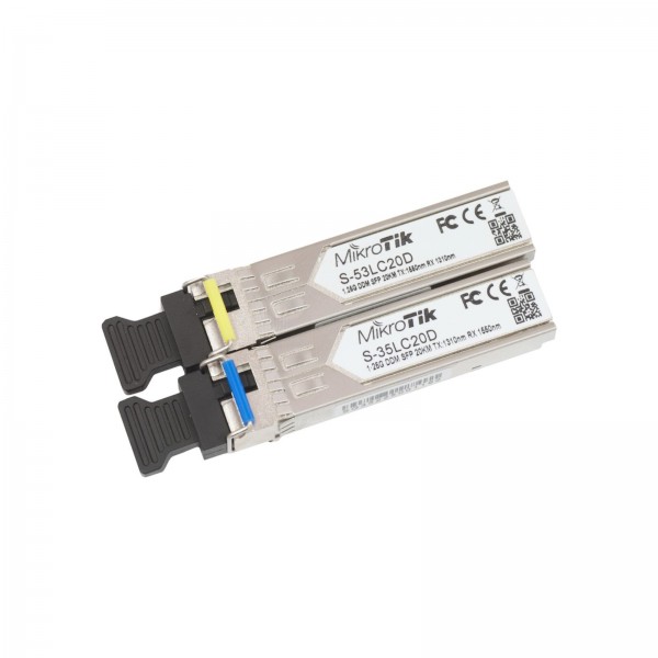 SFP *S-3553LC20D PAR DE MODULOS 1.25G 20KM MIKROTK