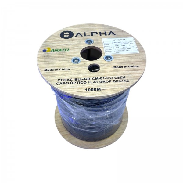 CABO DROP 1 FIBRA G657A2 SM 1KM ALPHA